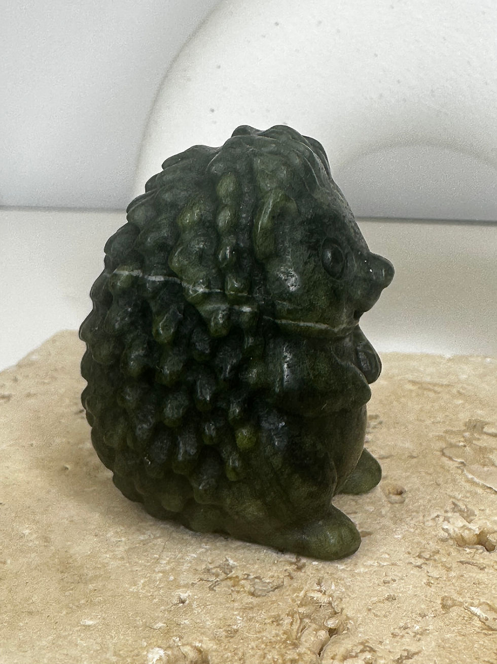 Thumbnail: Nephrite jade hedgehog