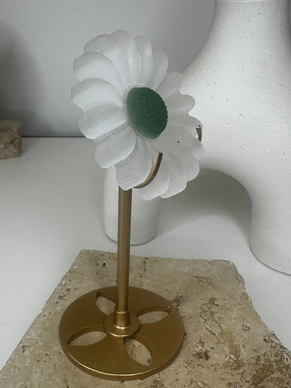 Thumbnail: Selenite/ green aventurine daisy