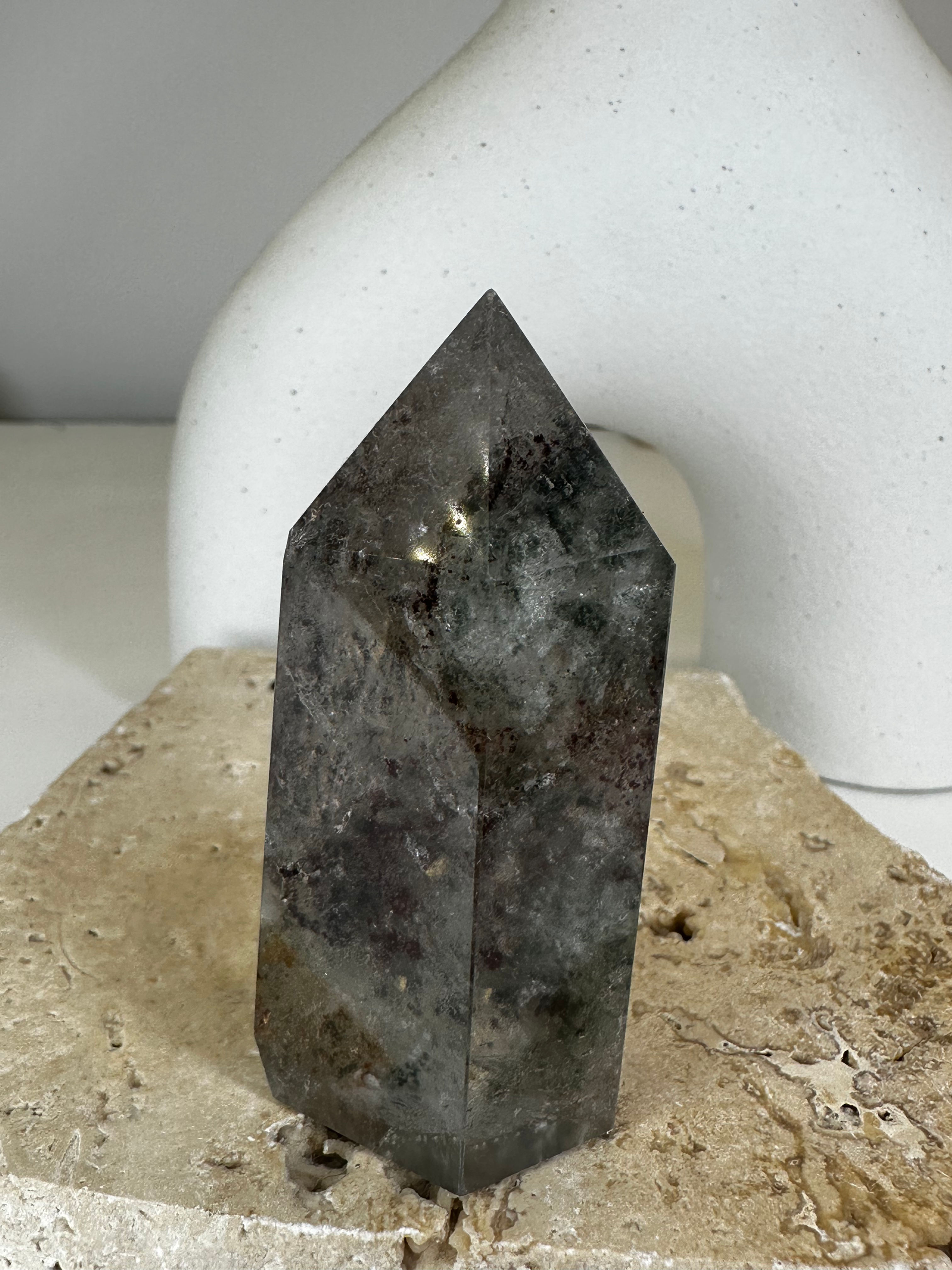 Smoky garden quartz tower 