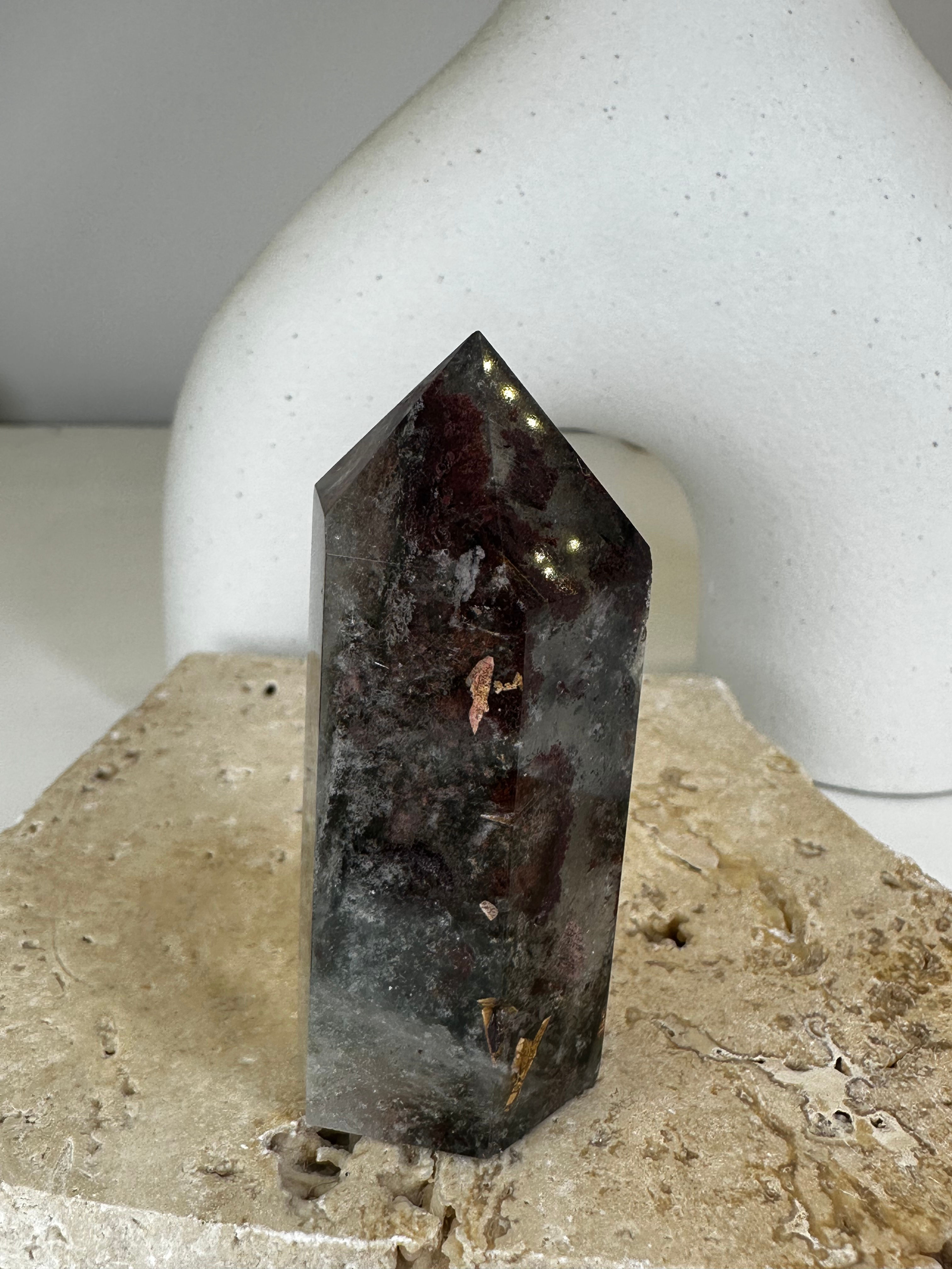 Smoky garden quartz tower 