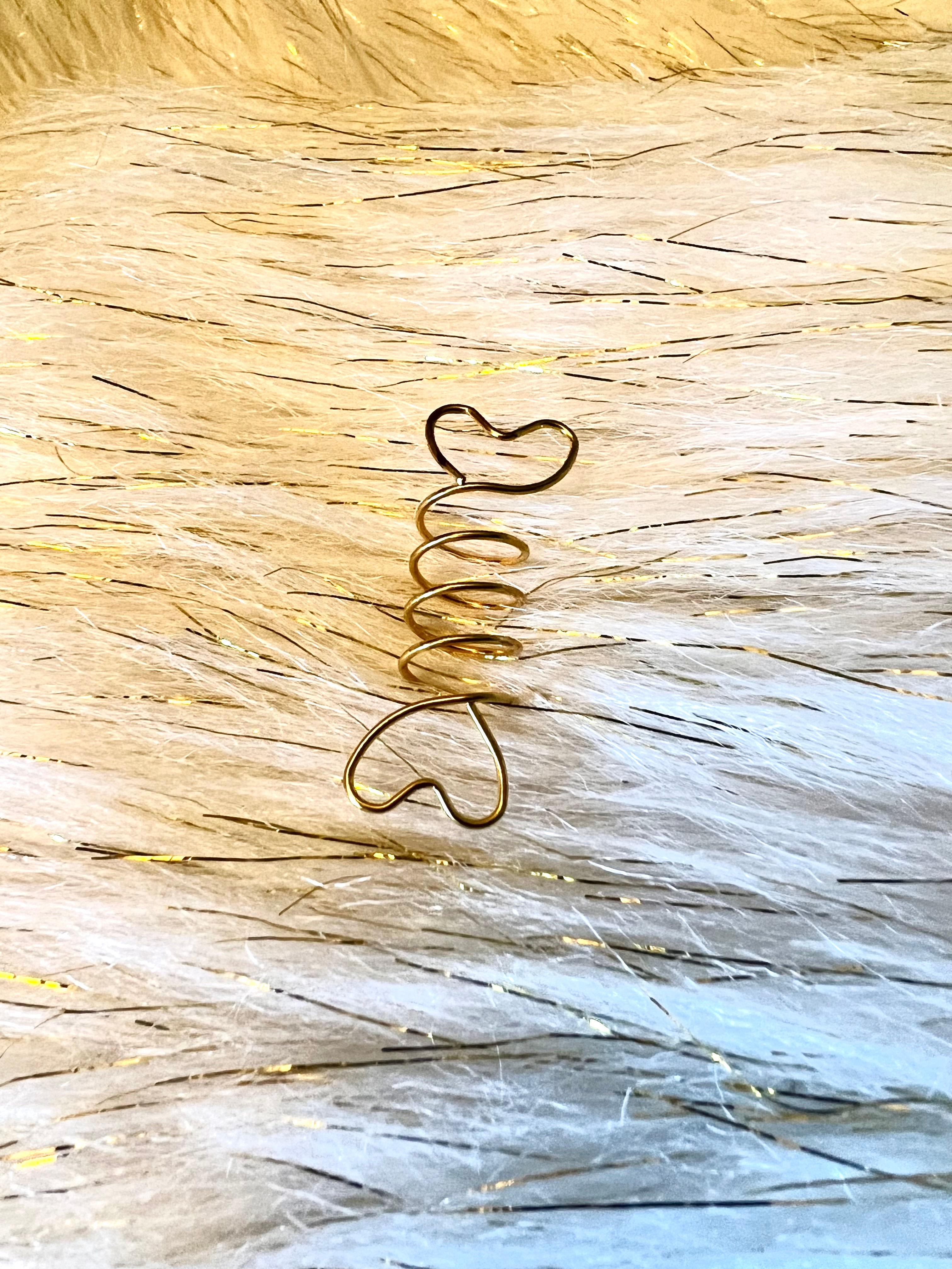 Gold Double Ended Heart