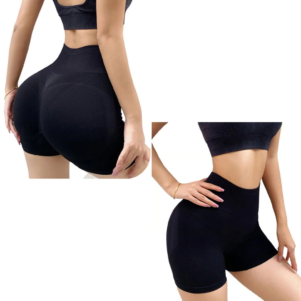 Short Yoga Cintura Alta Confortavel Elastico Modelador Design Respirável para A