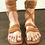 Thumbnail: Free People Rendezvous Gladiator Honey Suede Leather Lace Up Tie Sandals 