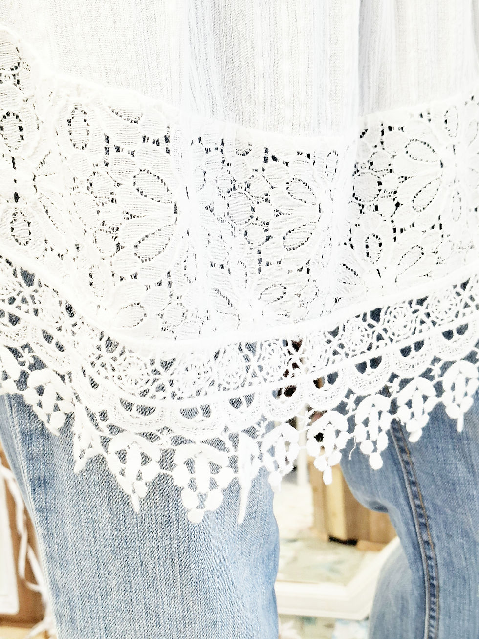 Thumbnail: Made In Italy Pinka Boho Embroidered Lace Tunic Top Beach Cover L 