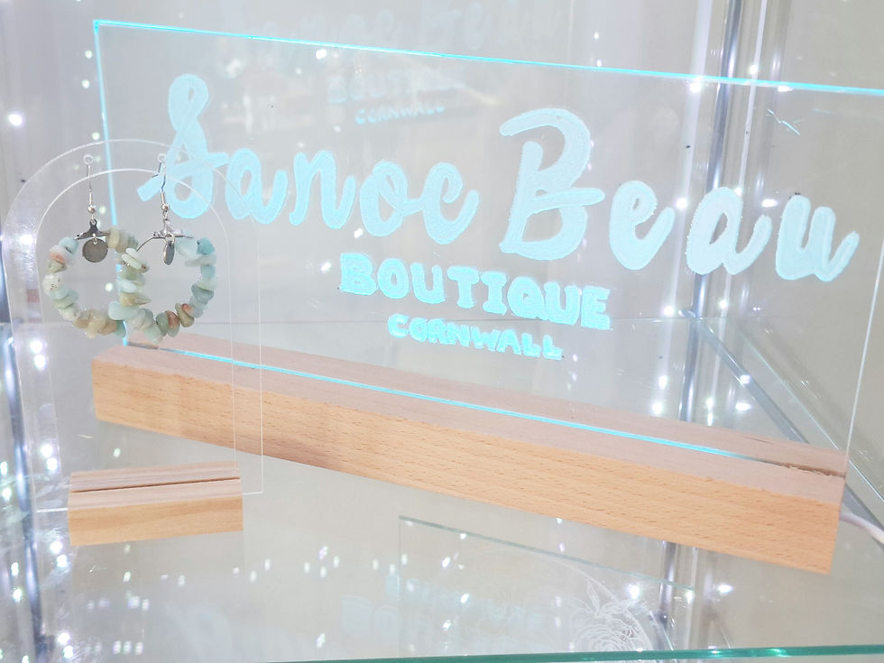 Thumbnail: Stunning Handmade Natural Amazonite Stones Hoop Earrings Sanoe Beau Signed Discs
