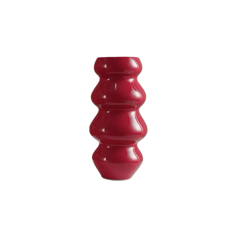 Burgundy art ceramic vase