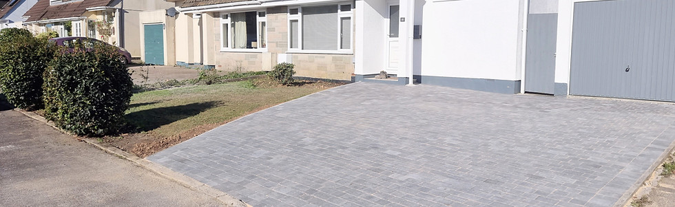 Professionally laid block pave driveway in Tavistock