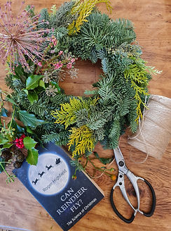 Christmas wreath workshop at Bedern Hall York
