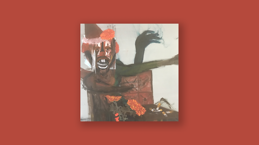 "partys over" painting by Xavier Pierce