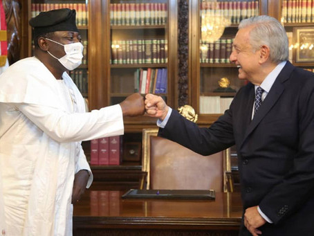 H. E.Ambassador Rafiu Adejare Bello, presented His Letters of Credence to the Mexican President AMLO