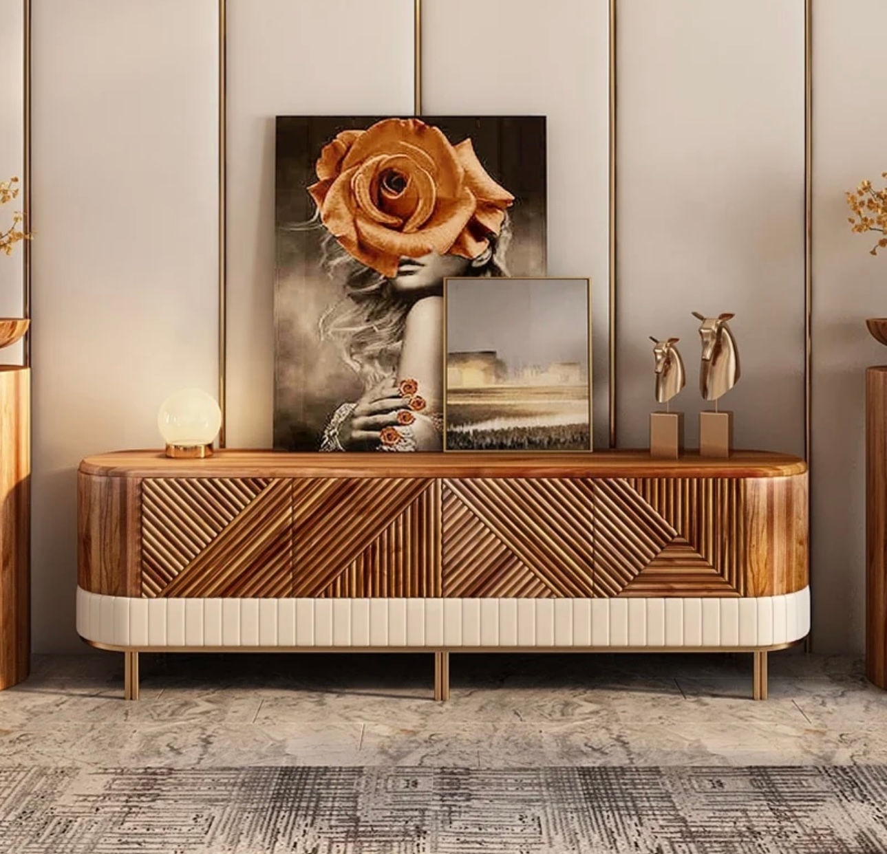 Wood Tv Console 