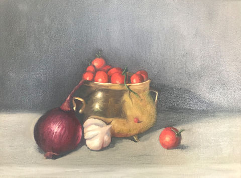Allotment Produce with Brass Bowl (SOLD)