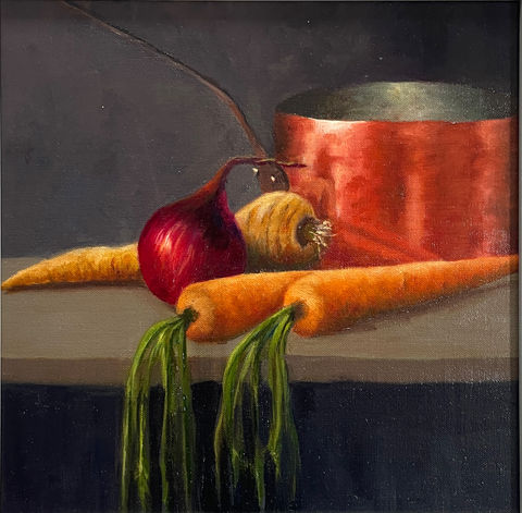 Veg and Copper Pot - SOLD