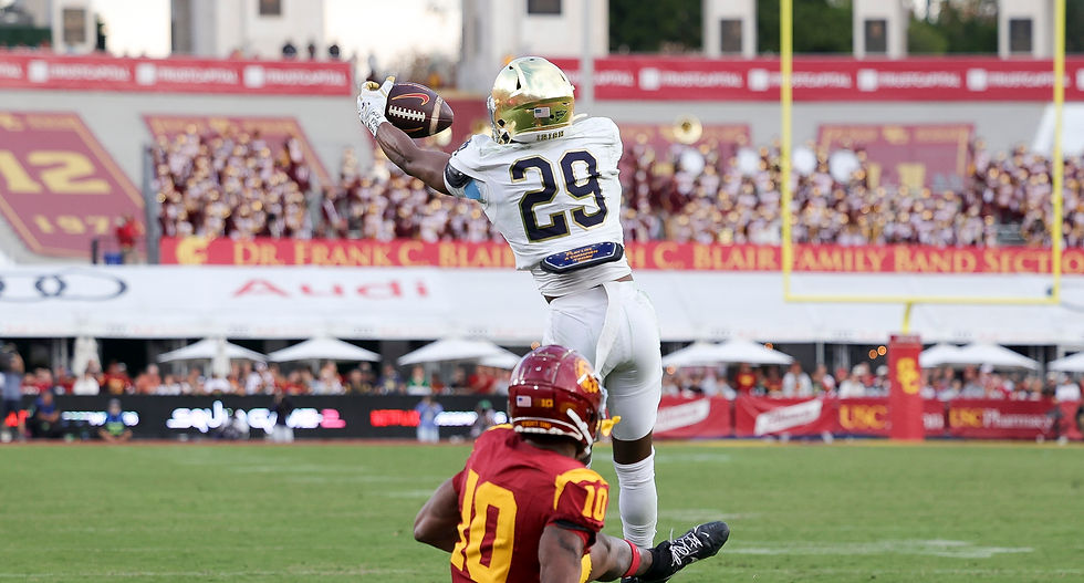 📸 Credit: https://www.wndu.com/2024/12/01/no-5-notre-dame-takes-down-usc-49-35-behind-late-pair-pick-sixes/