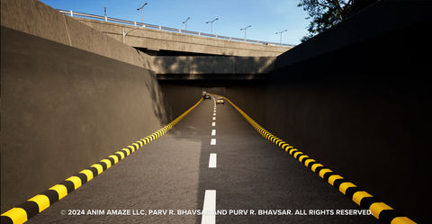 3D Rendering of the Proposed Flyover and Underpass on Juna Vadaj Junction, Ahmedabad, Gujarat, India. Clients: AMC, MMCPL.