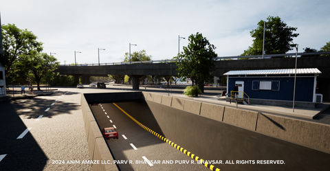 3D Rendering of the Proposed Flyover and Underpass on Juna Vadaj Junction, Ahmedabad, Gujarat, India. Clients: AMC, MMCPL.