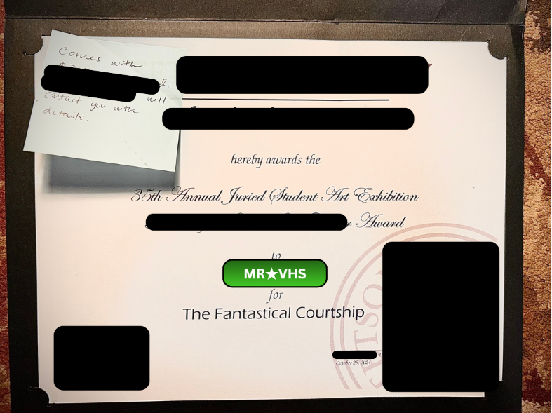 Description of an art award in a special paper