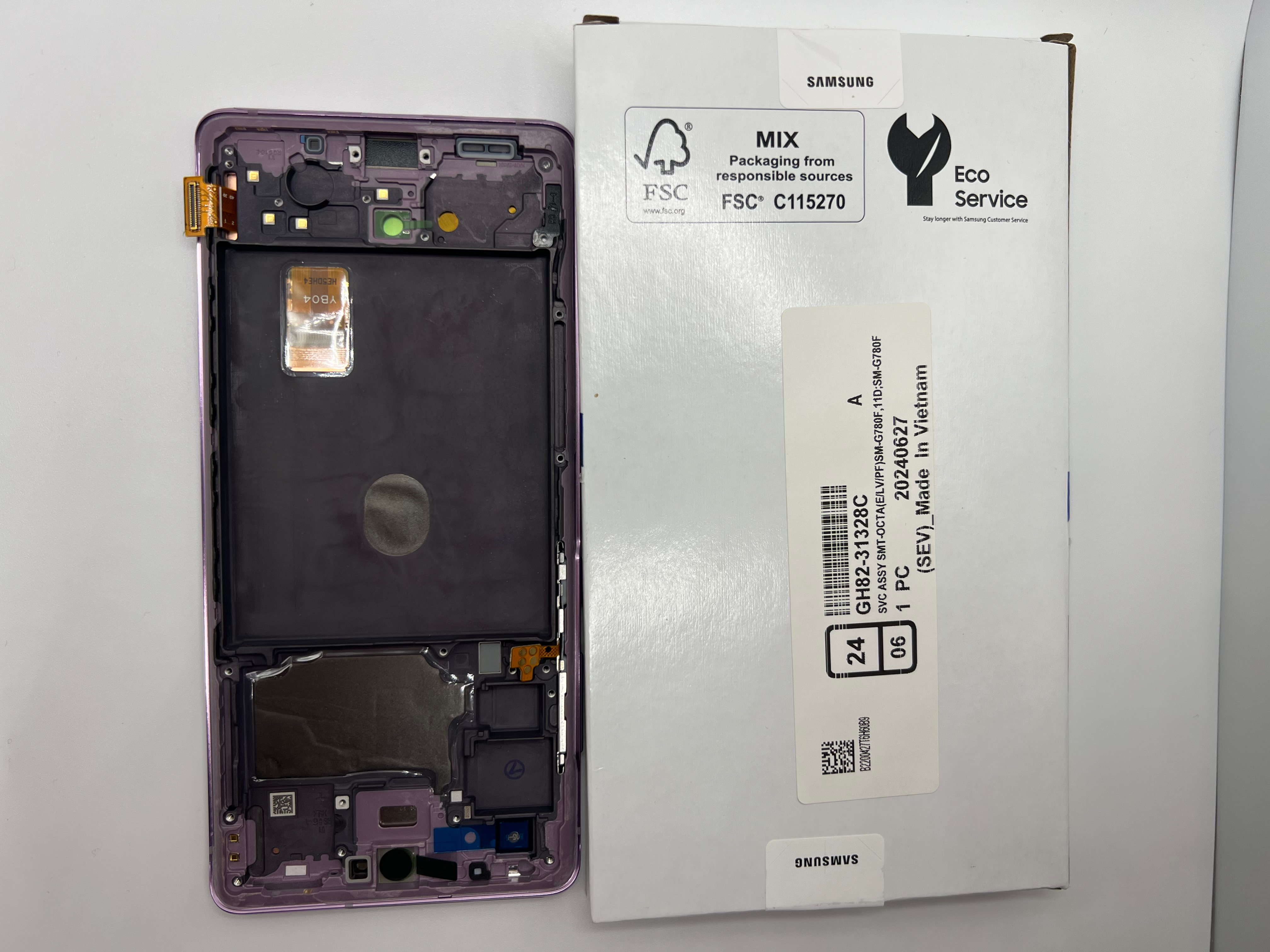 Original Samsung Galaxy S20 FE SM-G780 LCD Screen Replacement Violet GH82-31328C