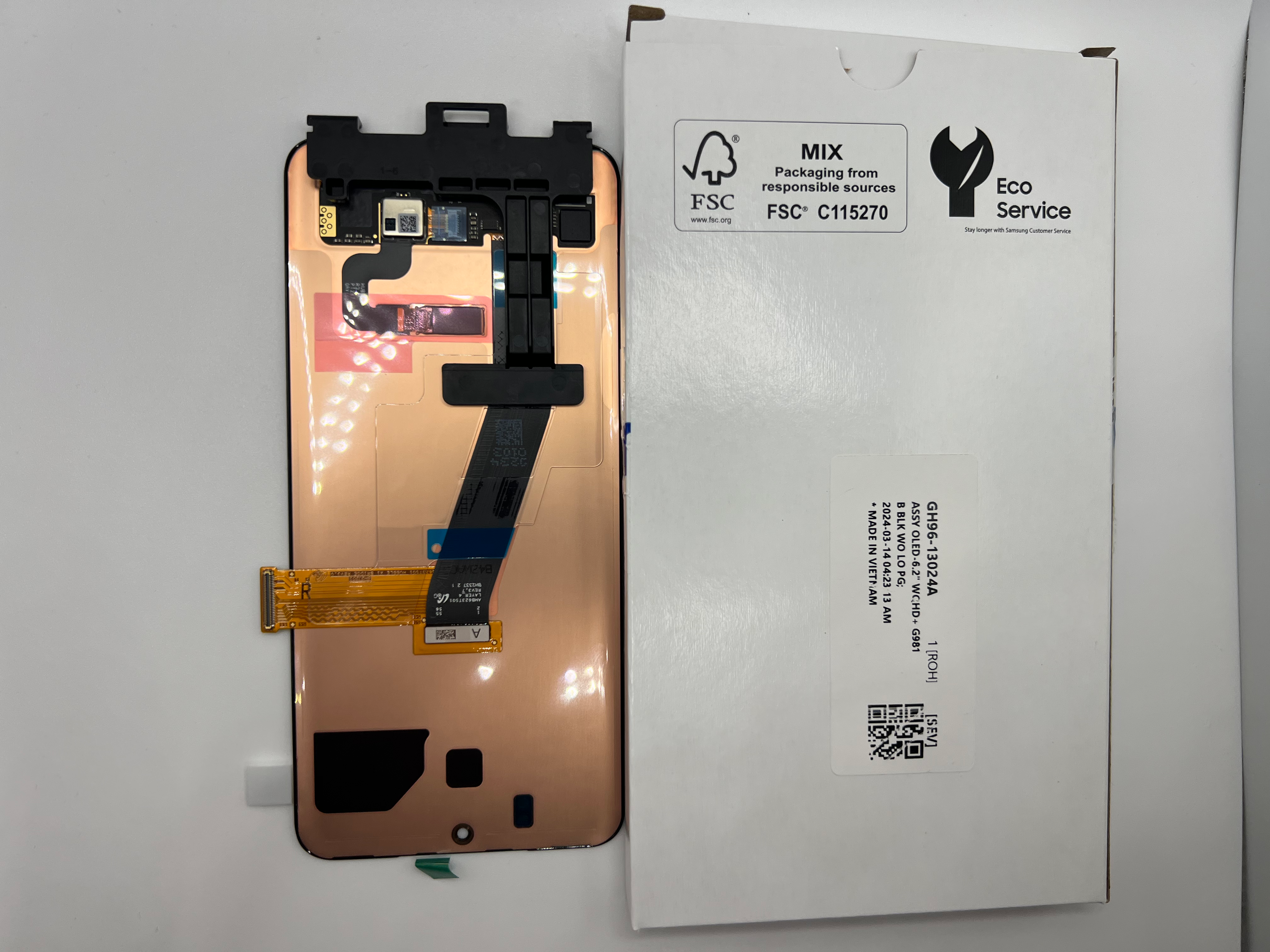 Original Samsung Galaxy S20 SM-G980 No Frame LCD Screen Black | OEM GH96-13024A