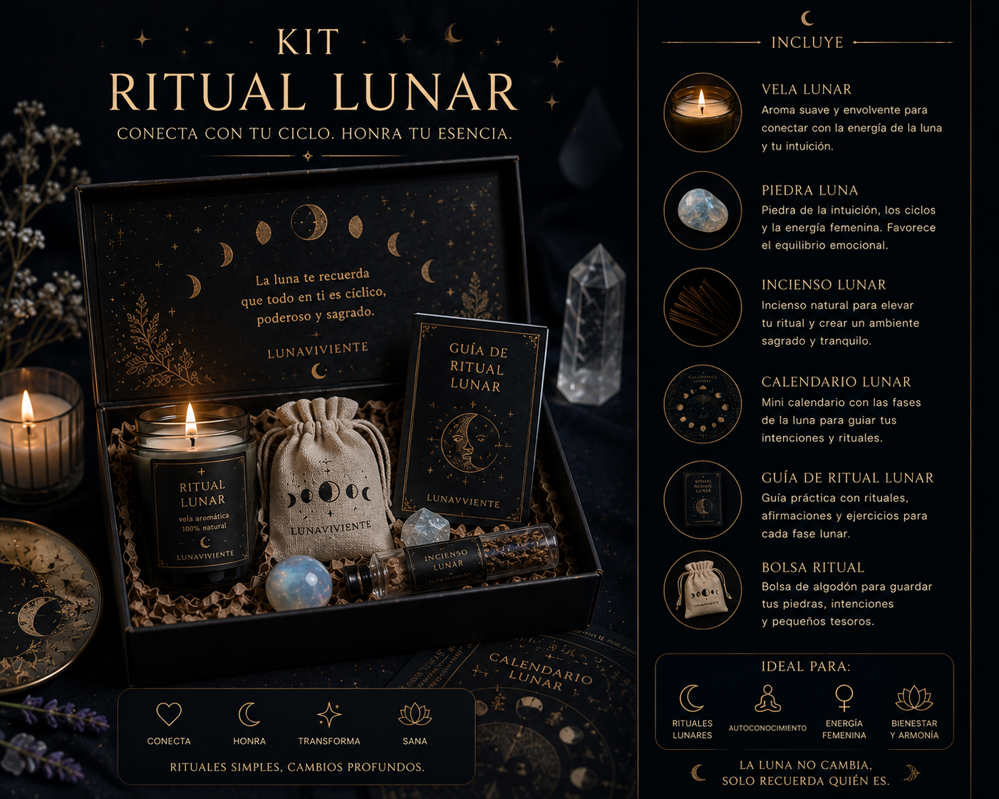 Kit Ritual Lunar – Conecta con tu Ciclo