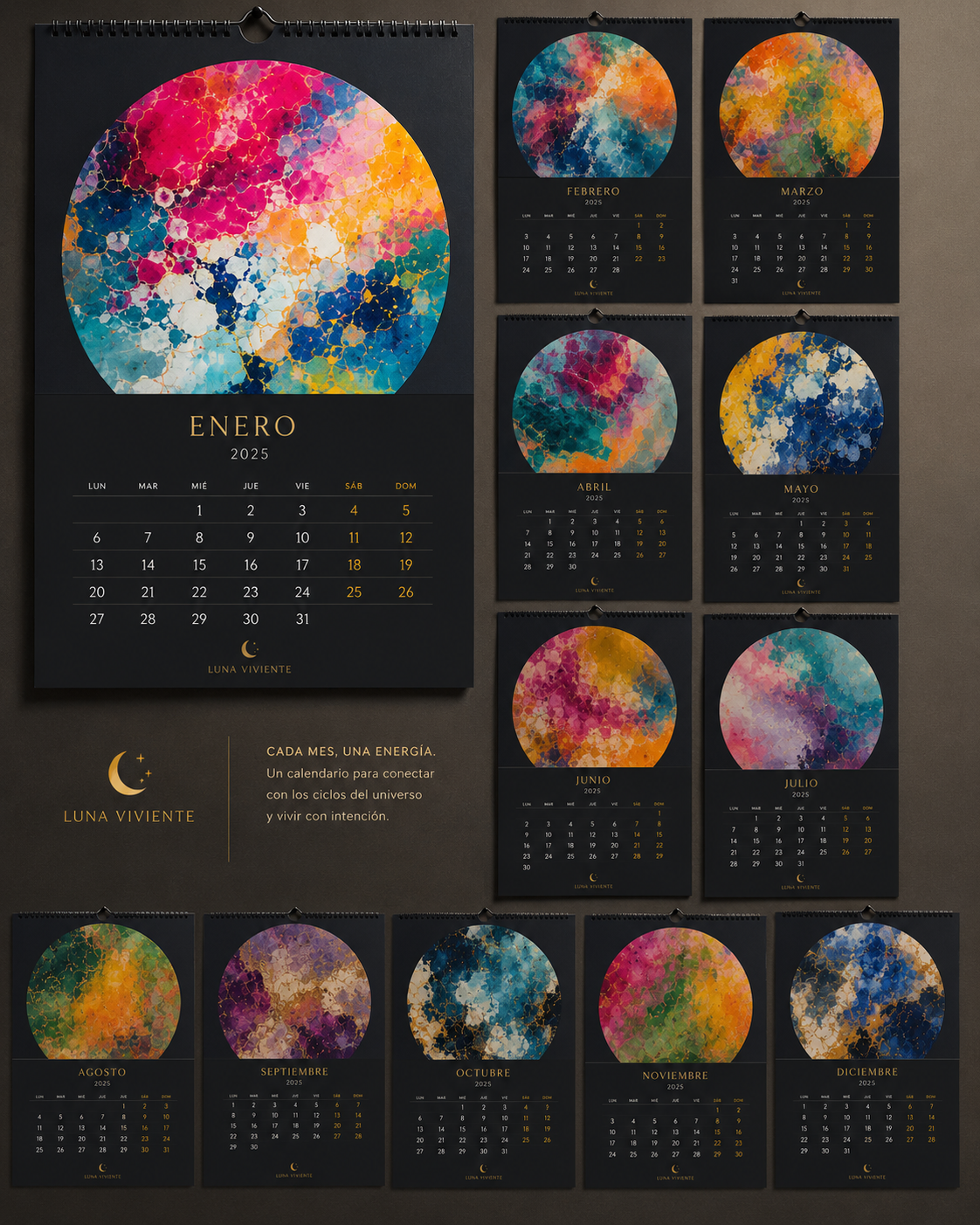 Calendario Lunar Aurora 2026 – Edición Luna Viviente
