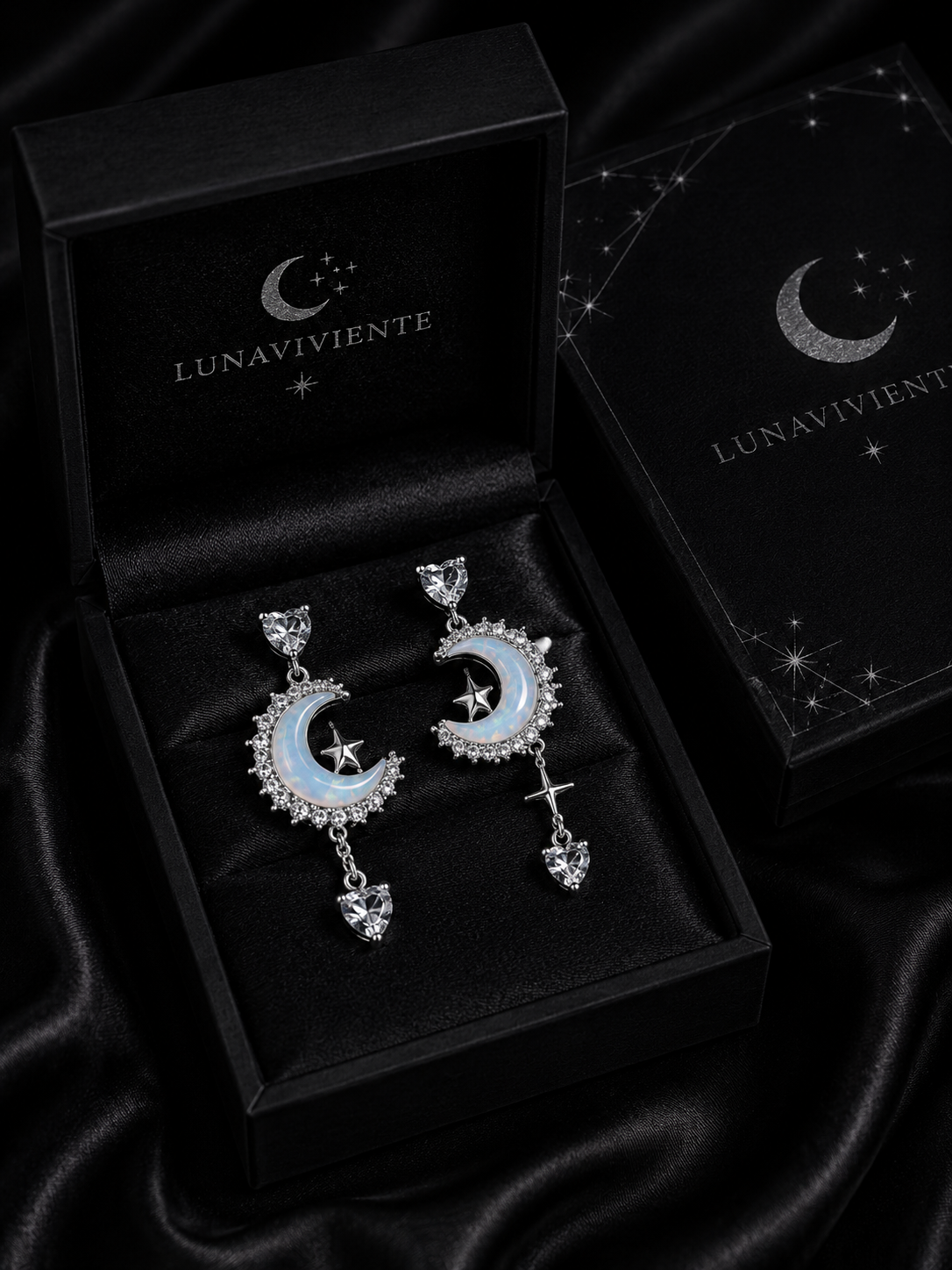 Pendientes Luna Celestial – Plata 925