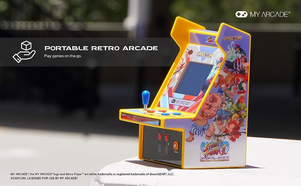 Thumbnail: My Arcade Super Street Fighter II Micro Player Pro: 2 Games in 1, 6.75" Porta...