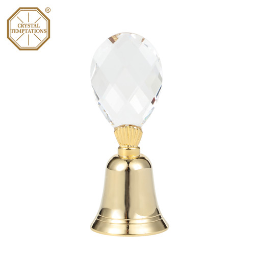 24K gold plated Christmas bell crystal | CRYSTAL TEMPTATIONS