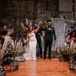 November wedding month New England bride and groom just married