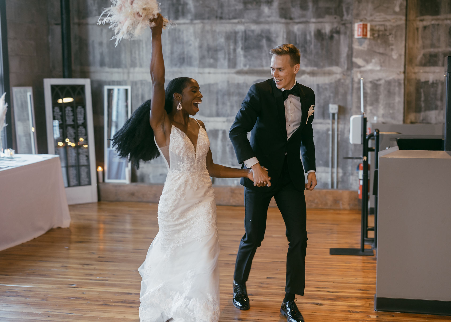 Indoor wedding venue bride and groom in Massachusetts