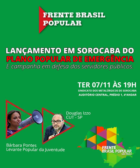 Lançamento do plano popular de emergência