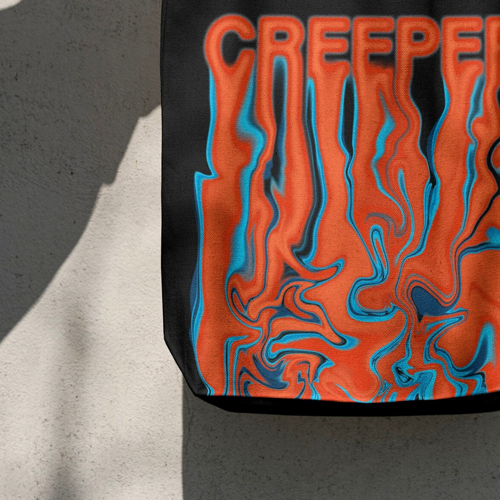 Thumbnail: “Creeper” - Custom Print Canvas Tote Bag
