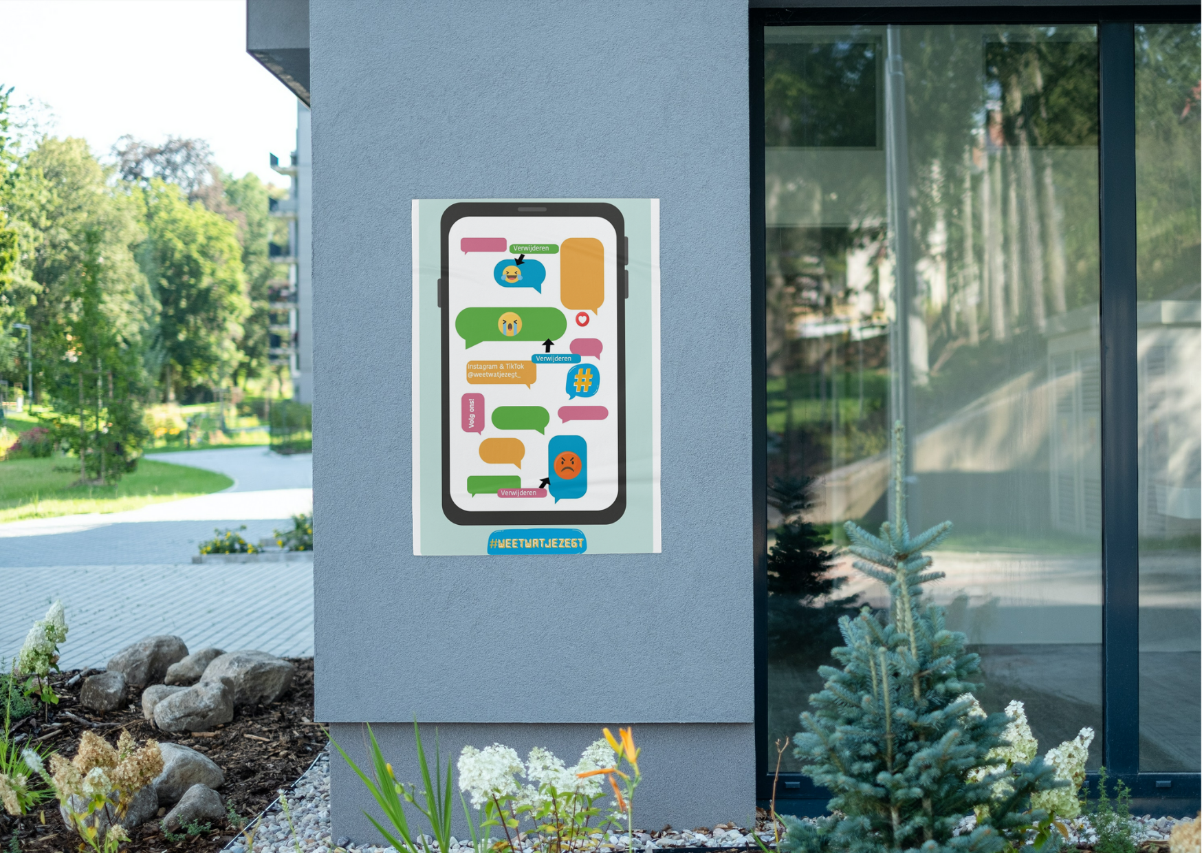 Poster anti-pesten staand