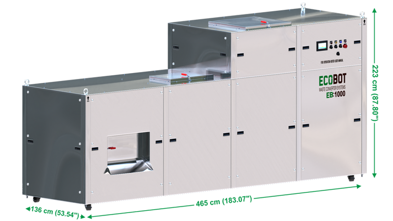 EB 1000 Waste Composter Dimensions