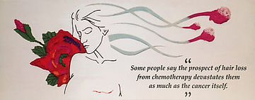 Lilly Oncology on Canvas, breast, cancer, leaves, rose, rosebud, waving, patch