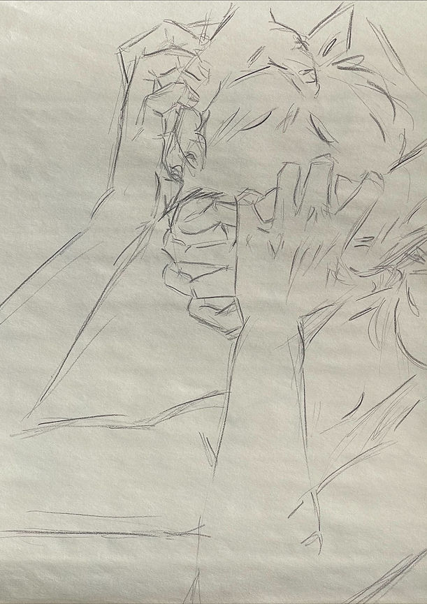 1 of 2 works entitled "Glimpses of Abuse".