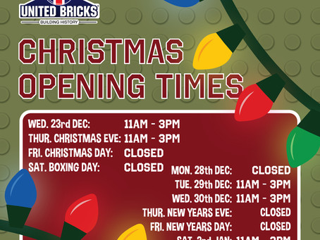 Christmas Opening Times