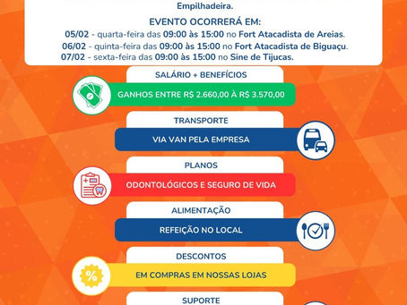 Feirão com mais de 80 vagas para Porto Belo recruta candidatos em três cidades
