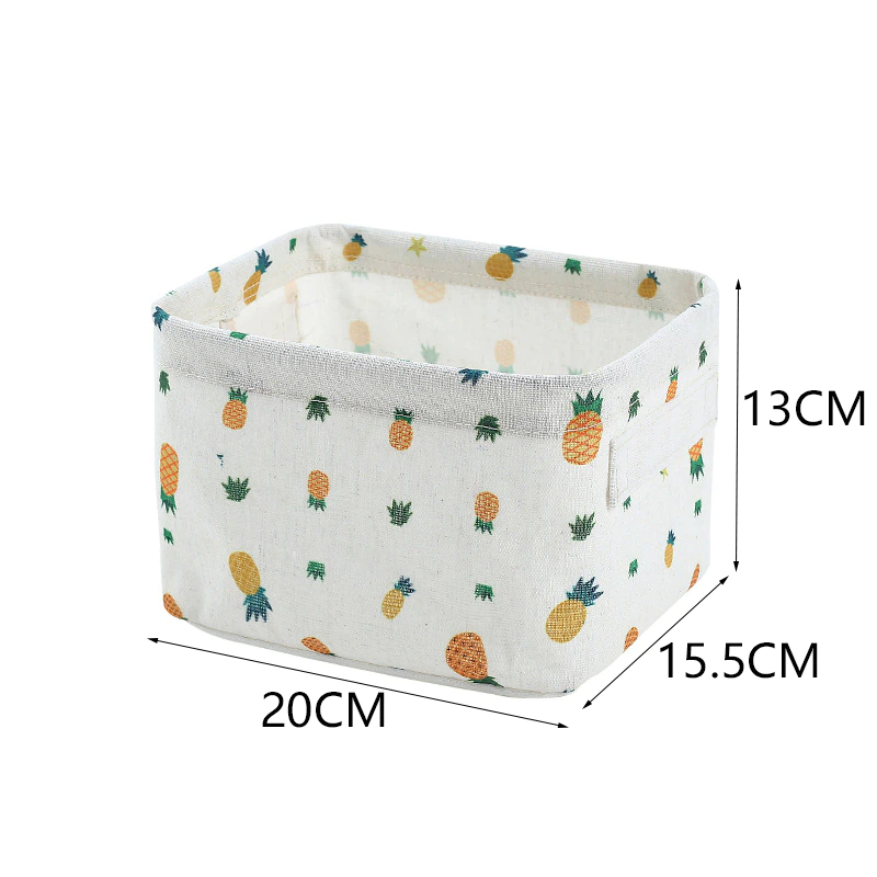 Miniature : Folding Desktop Storage Box Waterproof Toy Sundries Cute Storage Basket 