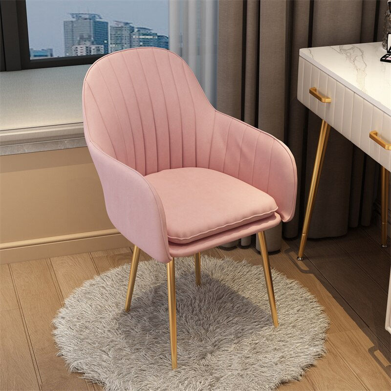 Miniature : Party Fluffy Dining Chairs Metal Bedroom Luxury Balcony Ergonomic Chair Beauty 