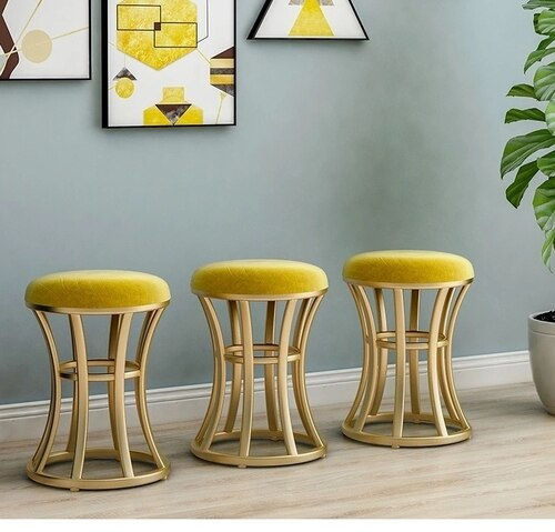 Miniature : Room Velvet Modern Chairs Outdoor Round Kids Beautiful Balcony Floor Waiting 