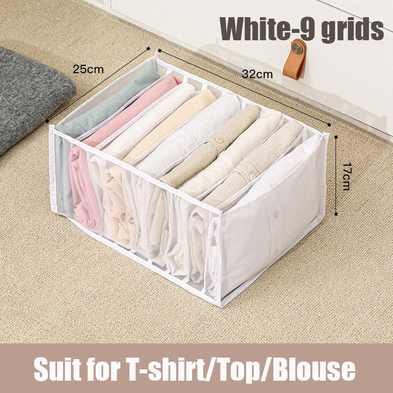 Miniature : Foldable Drawer Closet Storage Organizer Divider Boxes for Jeans Underwear Socks
