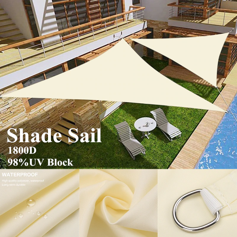 Miniature : 280GSM 98%UVBlock Sun Shelter Sunshade Protection Shade Sail Awning Camping 