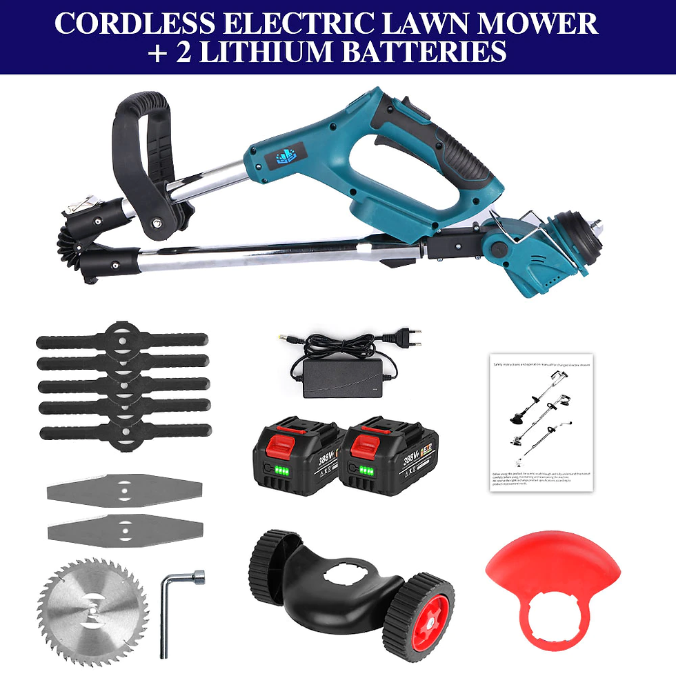 1500W 12000PRM Electric Lawn Mower Cordless Grass Trimmer Length Adjustable 