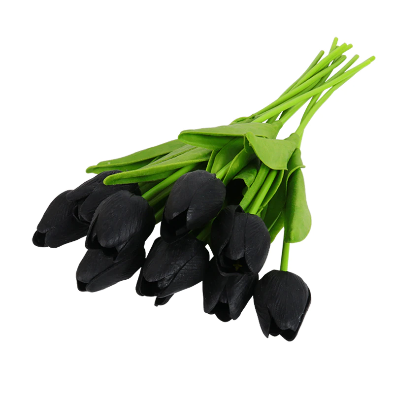 Miniature : 10pcs Tulip Artificial Flower for Home Decoration Real Touch Fake Flower Wedding