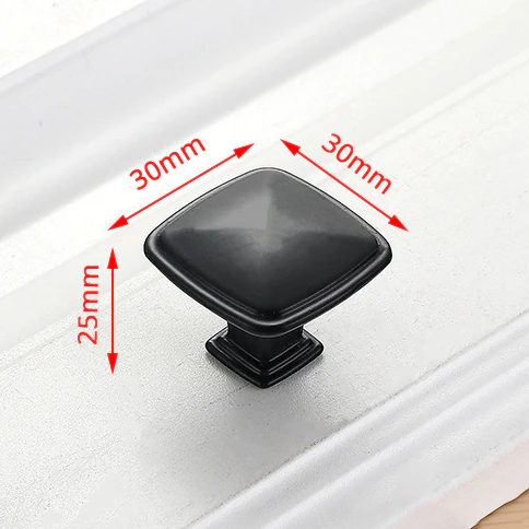 Miniature : Aluminum Alloy Black Cabinet Handles American Style Solid Kitchen Cupboard Pulls