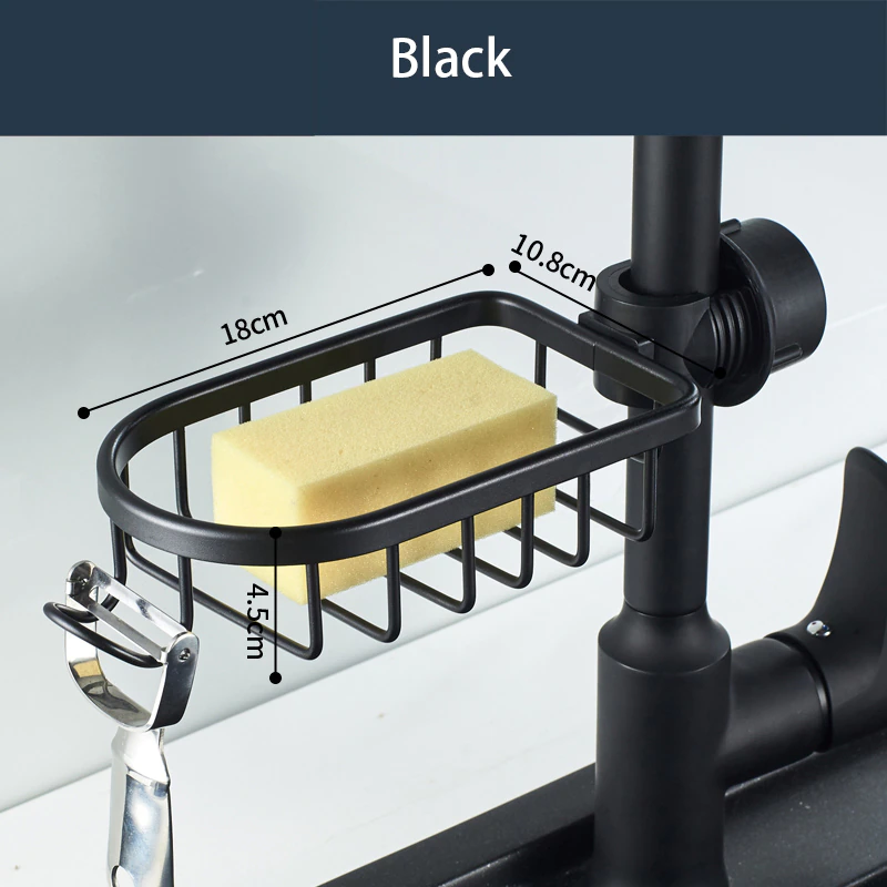 Miniature : Bathroom Faucet Storage Rack Shower Soap Holder Bathroom Organization Shower