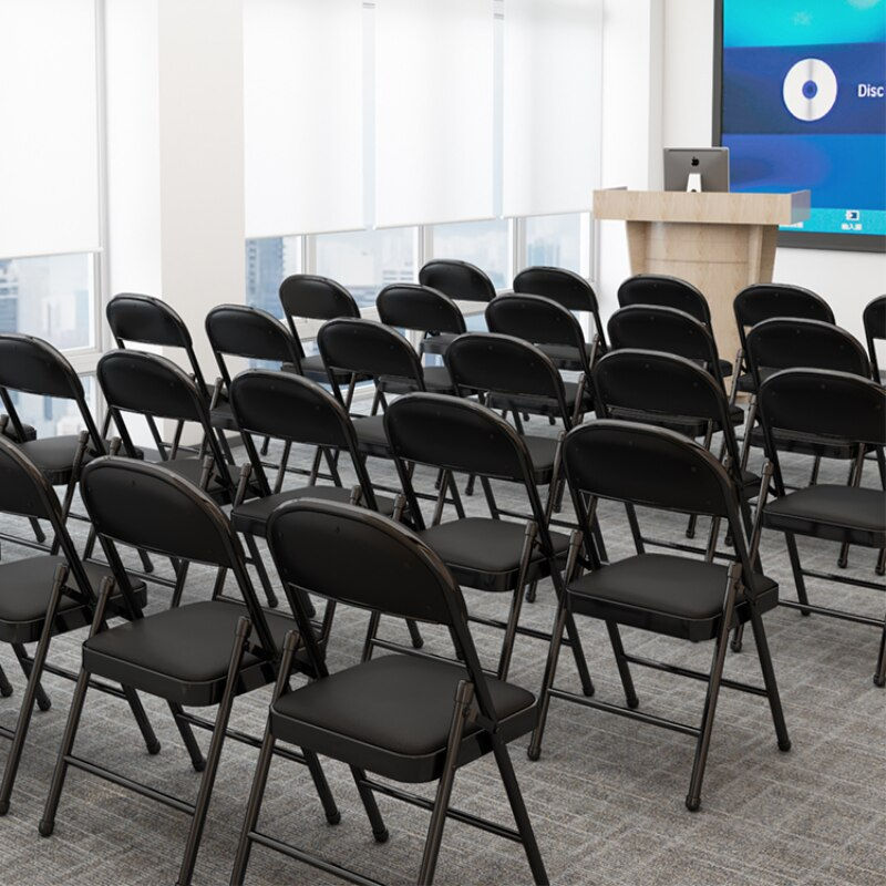 Miniature : Nordic Geometric Folding Leather Dining Chairs Design Modern Bistro Fishing 