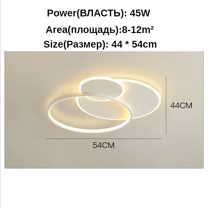 Miniature : Modern Nordic Led Ceiling Lights for Living Room Decorative Home Study Bedroom 