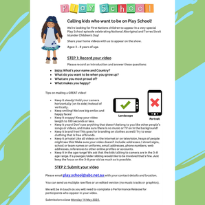 Calling kids for Play School video!